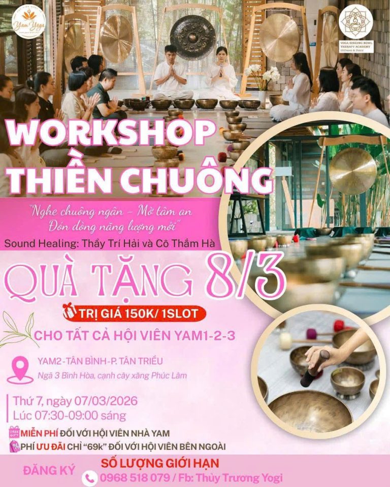 Workshop Thiền Chuông tại Yam Yoga – Khoảnh khắc tĩnh lặng và kết nối